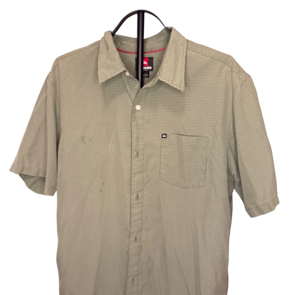 Vintage Quiksilver Olive Checkered Casual Shirt